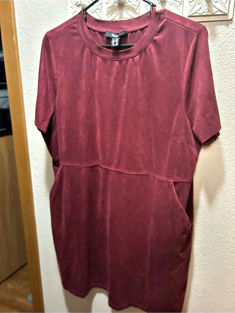 Forever 21 Forever 21+ Faux Suede Shift Dress Burgundy 2X Like New